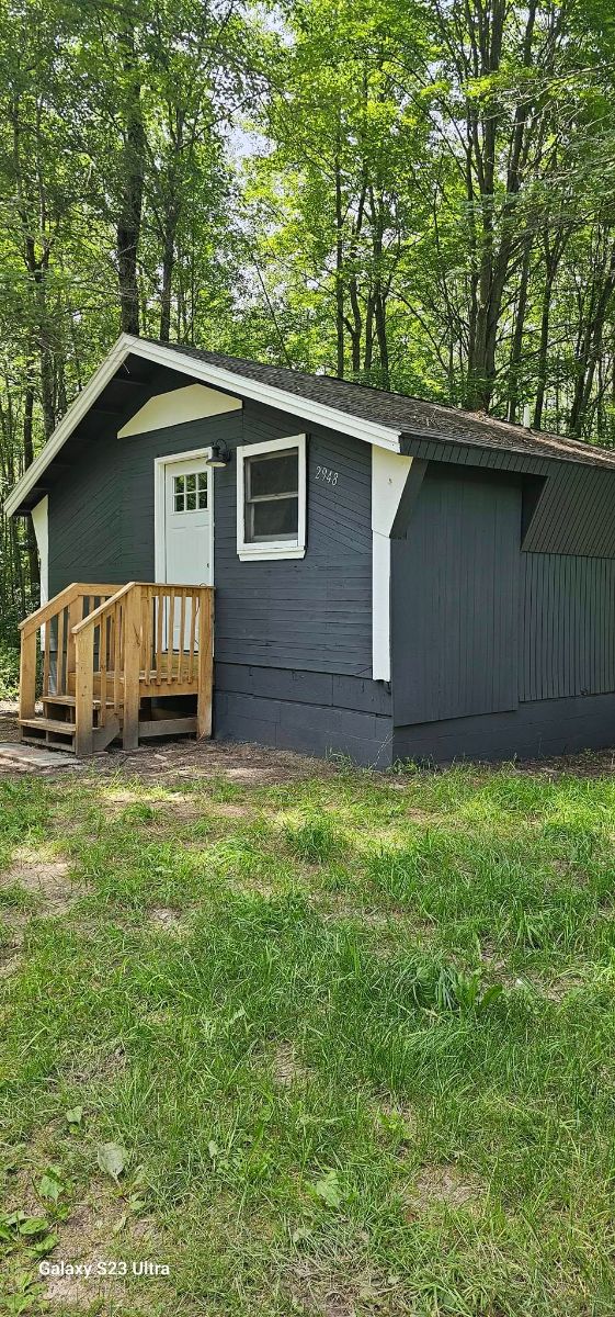 Restored and painted cabin