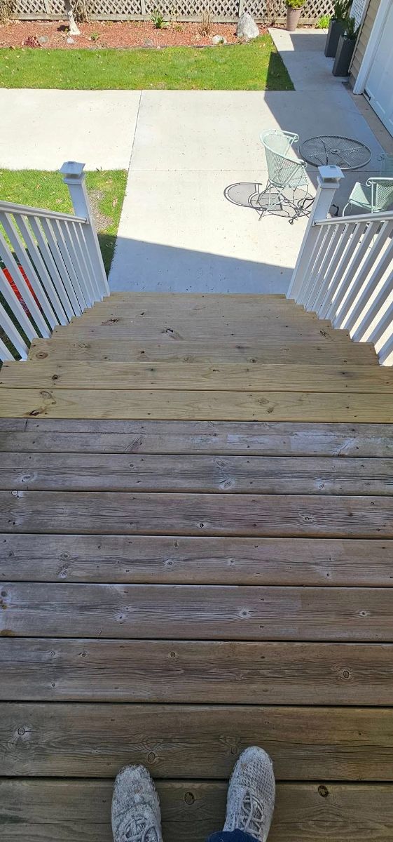 Deck pressure washing